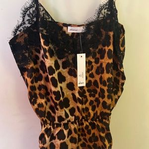 Lara leopard cami tank med
